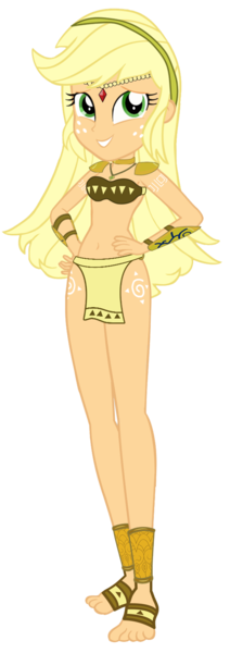 Size: 565x1597 | Tagged: safe, artist:crazybrothersstyler2, artist:invisibleink, derpibooru import, edit, applejack, human, equestria girls, belly, belly button, clothes, female, g4, humanized, image, krystal, outfit, outfits, png, simple background, solo, solo female, star fox, star fox adventures, transparent background