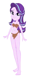 Size: 642x1648 | Tagged: safe, artist:crazybrothersstyler2, artist:invisibleink, derpibooru import, edit, starlight glimmer, human, equestria girls, belly, belly button, female, g4, humanized, image, jungle girl, png, simple background, solo, solo female, tarzan, transparent background