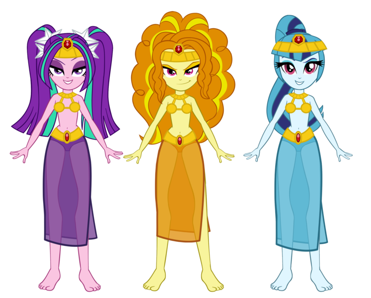 Size: 2139x1718 | Tagged: safe, artist:crazybrothersstyler2, artist:invisibleink, derpibooru import, edit, adagio dazzle, aria blaze, sonata dusk, equestria girls, belly, belly button, belly dancer, belly dancer outfit, clothes, female, g4, harem outfit, image, png, see-through, simple background, the dazzlings, transparent background