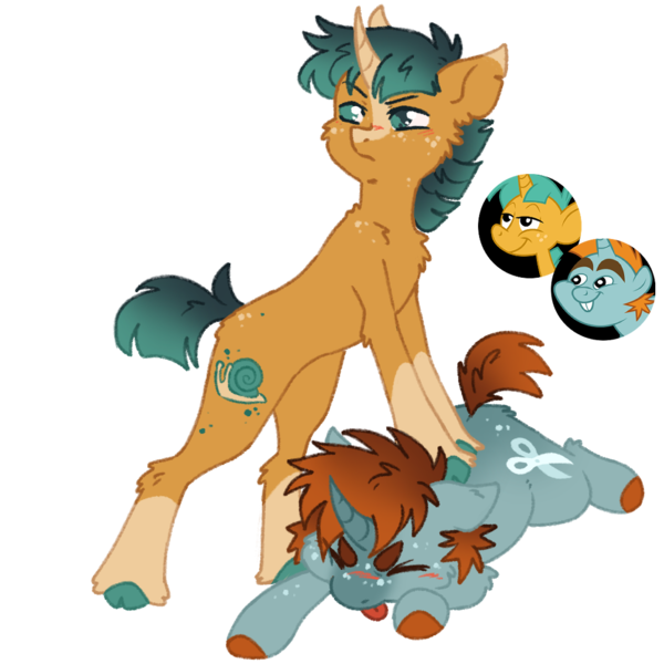 Size: 1000x1000 | Tagged: safe, artist:kazmuun, derpibooru import, snails, snips, pony, image, png, simple background, transparent background