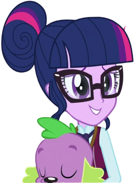 Size: 1854x2520 | Tagged: safe, derpibooru import, edit, edited screencap, editor:homersimpson1983, screencap, sci-twi, spike, spike the regular dog, twilight sparkle, dog, equestria girls, friendship games, background removed, clothes, g4, glasses, image, not a vector, png, solo