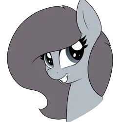 Size: 512x512 | Tagged: safe, artist:axlearts, derpibooru import, oc, oc:delpone, unofficial characters only, pony, bust, female, grin, image, mare, png, portrait, simple background, smiling, solo, transparent background