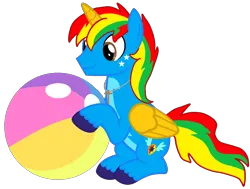 Size: 1118x846 | Tagged: safe, artist:shieldwingarmorofgod, derpibooru import, oc, oc:shield wing, unofficial characters only, alicorn, pony, alicorn oc, beach ball, horn, image, male, png, simple background, solo, transparent background, vector, wings