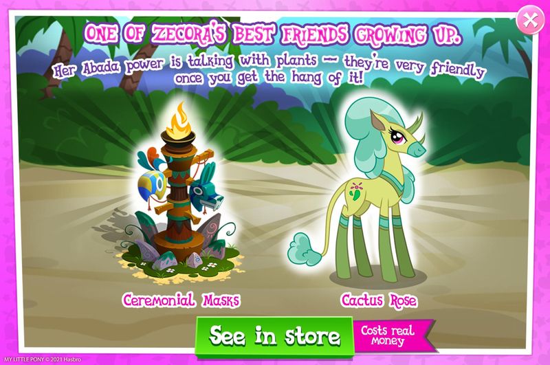 Size: 1961x1301 | Tagged: safe, derpibooru import, idw, official, cactus rose, abada, pony, advertisement, concave belly, costs real money, english, female, g4, gameloft, horn, idw showified, image, introduction card, jpeg, long legs, mare, mobile game, my little pony: magic princess, numbers, sale, slender, solo, text, thin