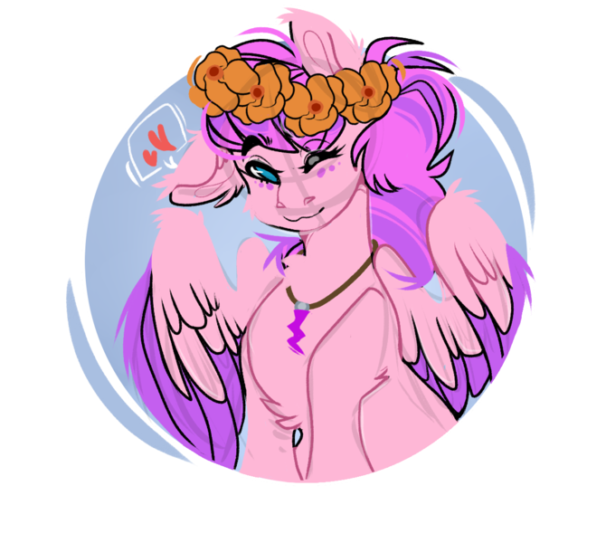 Size: 1200x1075 | Tagged: safe, artist:dejji_vuu, derpibooru import, oc, pegasus, pony, colored wings, female, image, jewelry, mare, necklace, png, solo, two toned wings, wings