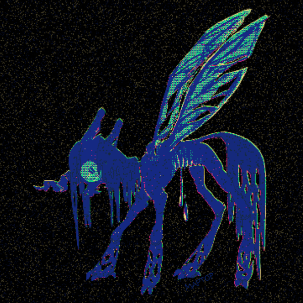 Size: 1200x1200 | Tagged: semi-grimdark, alternate version, artist:emptygoldstudio, derpibooru import, queen chrysalis, changeling, changeling queen, blood, female, image, png, ribs, solo