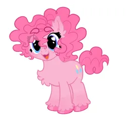 Size: 1280x1280 | Tagged: safe, artist:bunnykitty13, artist:scenebunny, artist:scenesonic, derpibooru import, edit, part of a set, vector edit, pinkie pie, earth pony, pony, :3, alternate design, blue eyes, chest fluff, chubby, coat markings, colored eartips, colored eyebrows, colored hooves, curly mane, curly tail, ear fluff, eye clipping through hair, eyebrows, eyebrows visible through hair, eyelashes, female, g4, heart, heart eyes, image, looking at you, mare, open mouth, open smile, pink coat, pink mane, pink tail, png, ponytail, redesign, shiny hoof, short, short mane, simple background, smiling, smiling at you, socks (coat marking), solo, tail, tied mane, unshorn fetlocks, vector, white background, wingding eyes