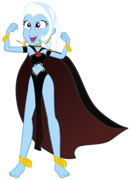 Size: 1170x1616 | Tagged: safe, artist:crazybrothersstyler2, artist:invisibleink, derpibooru import, edit, trixie, human, equestria girls, belly, belly button, cape, clothes, female, g4, great and powerful, image, loincloth, outfit, outfits, png, queen la, simple background, solo, the legend of tarzan