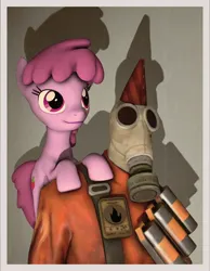 Size: 2016x2600 | Tagged: safe, derpibooru import, berry punch, berryshine, earth pony, pony, /mlp/ tf2 general, g4, hat, image, jpeg, party hat, pyro, team fortress 2