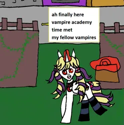 Size: 957x968 | Tagged: safe, derpibooru import, oc, unofficial characters only, pony, undead, vampire, vampony, ask, clothes, image, png, socks, solo, striped socks, tumblr