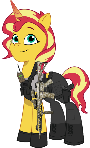 Size: 731x1200 | Tagged: safe, artist:edy_january, artist:prixy05, derpibooru import, edit, vector edit, sunset shimmer, ponified, pony, unicorn, equestria girls, ar15, armor, assault rifle, belt, body armor, boots, call of duty, call of duty: warzone, clothes, combat knife, equestria girls ponified, equipment, g4, gears, glock, glock 17, gloves, gun, handgun, horn, image, knife, long pants, m4a1, military, military pony, pants, pistol, png, radio, rifle, right hooves, sergeant, sgt. shimmers, shirt, shoes, simple background, soldier, soldier pony, solo, special forces, tactical, tactical vest, tanktop, task forces 141, transparent background, united states, vector, vest, vice captain, vice leader, weapon