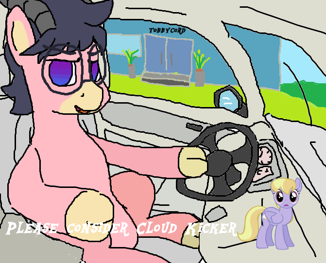 Size: 671x543 | Tagged: safe, artist:mileslancer, derpibooru import, cloud kicker, oc, oc:anchor point, unofficial characters only, goat, hybrid, pony, glasses, image, meme, ms paint, png