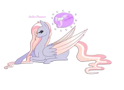 Size: 2873x2088 | Tagged: safe, artist:sofienriquez, derpibooru import, oc, oc:amber dreamer, pegasus, pony, colored wings, female, image, lying down, mare, png, prone, reference sheet, simple background, solo, transparent background, two toned wings, wings