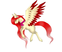 Size: 2937x2453 | Tagged: safe, artist:sofienriquez, derpibooru import, oc, oc:red snow, pegasus, pony, colored wings, female, image, mare, png, simple background, solo, transparent background, two toned wings, wings