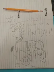 Size: 3000x4000 | Tagged: safe, derpibooru import, pinkie pie, pony, bubble berry, image, jpeg, lined paper, male, pencil, rule 63, stallion, traditional art