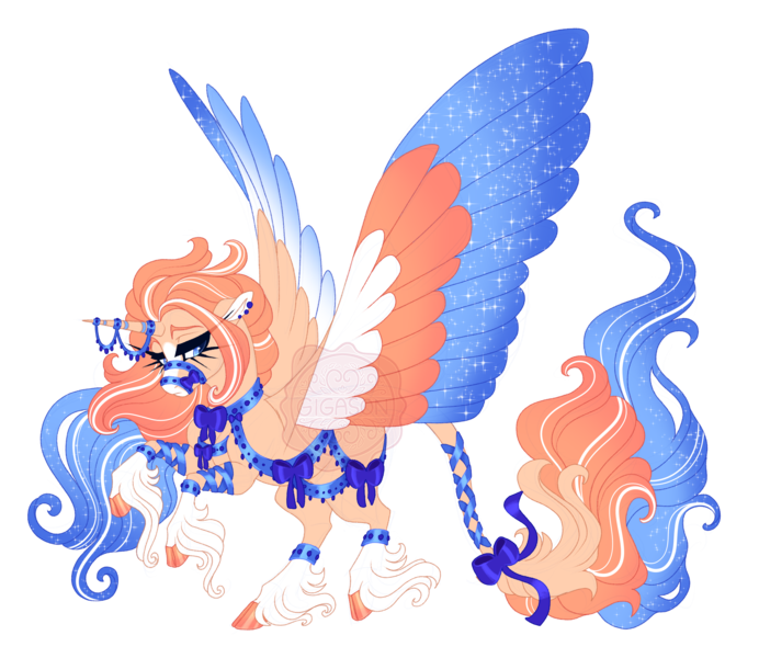 Size: 4500x3900 | Tagged: safe, artist:gigason, derpibooru import, oc, oc:apatite, alicorn, pony, colored wings, female, harness, image, mare, multicolored wings, png, simple background, solo, tack, transparent background, wings