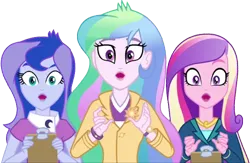 Size: 3856x2520 | Tagged: safe, derpibooru import, edit, edited screencap, editor:homersimpson1983, screencap, princess cadance, princess celestia, princess luna, equestria girls, friendship games, background removed, dean cadance, female, g4, image, not a vector, png, principal celestia, vice principal luna