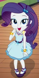 Size: 600x1200 | Tagged: safe, ai content, machine learning generated, rarity, equestria girls, child, clothes, dress, female, geode of shielding, image, magical geodes, png, shoes, younger