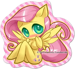 Size: 486x447 | Tagged: suggestive, artist:sererena, derpibooru import, fluttershy, anthro, pegasus, breasts, g4, image, nudity, png, watermark