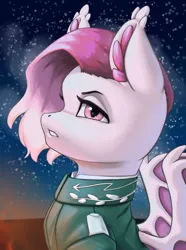 Size: 3120x4200 | Tagged: safe, artist:闪电_lightning, derpibooru import, oc, oc:angier fran, bat pony, equestria at war mod, bust, image, png, portrait