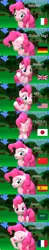 Size: 1920x9720 | Tagged: safe, artist:red4567, derpibooru import, pinkie pie, earth pony, 3d, arabic, asterix and obelix, bowing, british, chinese text, comic, english, flag, fourth wall, french, g4, german, hello, image, italian, japanese, moon runes, multilanguage, png, reference, saudi arabia, source filmmaker, spain, spanish, the twelve tasks of asterix, united kingdom, united states
