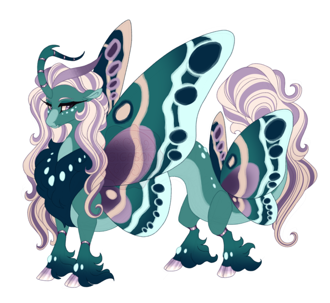 Size: 3837x3528 | Tagged: safe, artist:gigason, derpibooru import, oc, oc:cecropia, draconequus, colored wings, image, magical threesome spawn, multicolored wings, parent:discord, parent:pharynx, parent:princess cadance, png, simple background, solo, transparent background, wings