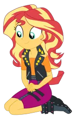Size: 1928x3214 | Tagged: safe, artist:gmaplay, derpibooru import, sunset shimmer, equestria girls, equestria girls series, forgotten friendship, cute, g4, image, png, shimmerbetes, sitting, solo