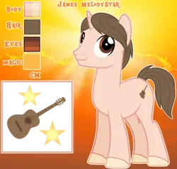 Size: 1280x1219 | Tagged: safe, artist:cindystarlight, derpibooru import, oc, oc:james melodystar, pony, unicorn, horn, image, male, png, reference sheet, solo, stallion