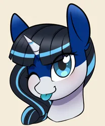 Size: 2900x3500 | Tagged: safe, artist:zeroonesunray, derpibooru import, oc, oc:ratangga, ponified, unofficial characters only, object pony, original species, pony, train pony, unicorn, :p, horn, image, looking at you, one eye closed, png, tongue out, train, wink
