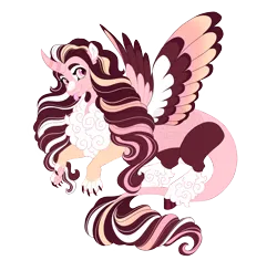 Size: 3573x3500 | Tagged: safe, artist:gigason, derpibooru import, oc, oc:praline, draconequus, hybrid, colored wings, image, interspecies offspring, multicolored wings, offspring, parent:discord, parent:princess cadance, parents:discodance, png, simple background, solo, tongue out, transparent background, wings