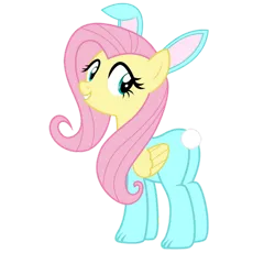 Size: 828x761 | Tagged: safe, artist:lizzmcclin, derpibooru import, fluttershy, pegasus, pony, animal costume, bunny costume, bunny ears, bunnyshy, clothes, costume, female, image, png, solo