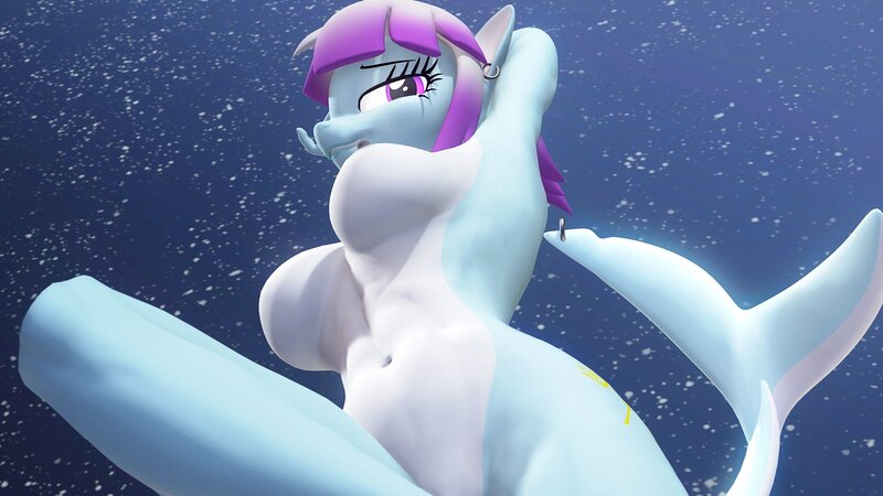 Size: 1920x1080 | Tagged: questionable, artist:runic_the_wolf, ponerpics import, oc, unofficial characters only, anthro, original species, shark, shark pony, 3d, breasts, female, image, jpeg, nipples, nudity