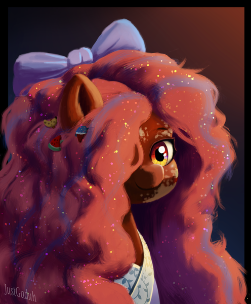 Size: 2480x3000 | Tagged: safe, artist:justgaduh, derpibooru import, oc, unofficial characters only, earth pony, pony, bow, clothes, female, hair accessory, hair bow, hair over one eye, image, mare, png, solo