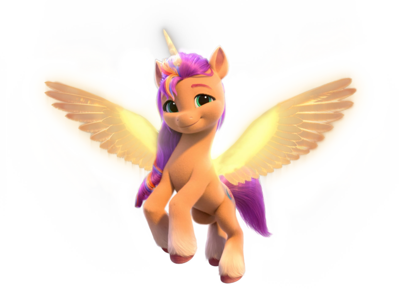 Size: 1890x1406 | Tagged: safe, derpibooru import, official, sunny starscout, alicorn, pony, g5, my little pony: a new generation, my little pony: make your mark, 3d, artificial horn, artificial wings, augmented, belly, cgi, coat markings, cute, female, flying, horn, image, looking at you, magic, magic horn, magic wings, mane stripe sunny, mare, png, race swap, simple background, smiling, smiling at you, socks (coat marking), solo, sunnybetes, sunnycorn, transparent background, unshorn fetlocks, wings