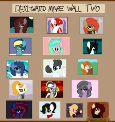 Size: 5300x5600 | Tagged: safe, artist:jerkface, ponerpics import, oc, oc:candlelight, oc:culpa, oc:dala vault, oc:dozy doc, oc:dusty feather, oc:dyx, oc:hibi luscious, oc:kohlette, oc:lily pop, oc:matriarch zeg'us, oc:melody bash, oc:nordpone, oc:righty tighty, oc:roseate, oc:wafflehead, oc:whinny, bust, image, png, portrait