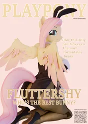 Size: 2480x3508 | Tagged: suggestive, artist:riizatensely, derpibooru import, fluttershy, anthro, pegasus, plantigrade anthro, pony, 3d, belly button, big breasts, blender, breasts, bunny suit, butt, cameltoe, clothes, commission, cute, female, flutterbutt, g4, image, jewelry, looking at you, magazine cover, mare, nipples, nudity, playboy, playpony, png, sexy, shyabetes, slut, socks, spread wings, thigh highs, wide hips, wings, ych example, your character here