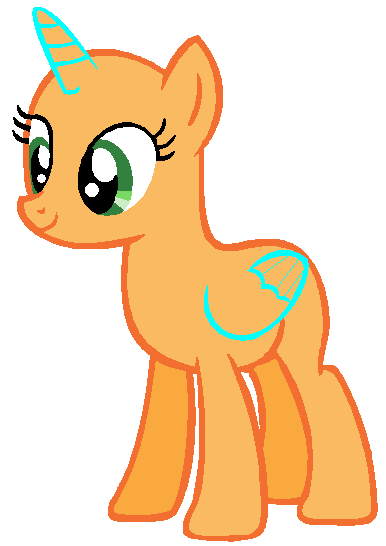 Size: 386x546 | Tagged: safe, artist:frozengembases, derpibooru import, oc, unofficial characters only, alicorn, pony, bald, base, blank flank, female, g4, image, mare, no freckles, png, simple background, smiling, solo, white background