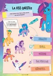 Size: 1285x1820 | Tagged: safe, derpibooru import, official, hitch trailblazer, izzy moonbow, pipp petals, sunny starscout, zipp storm, earth pony, pegasus, pony, unicorn, g5, my little pony: make your mark, 2d, activity book, applejack (g5), cute, fluttershy (g5), flying, horn, image, jpeg, looking at you, looking away, mane five, mane six (g5), misty brightdawn, mistybetes, norwegian, one eye closed, pinkie pie (g5), rainbow dash (g5), rarity (g5), smiling, smiling at you, standing, twilight sparkle (g5), wink, winking at you