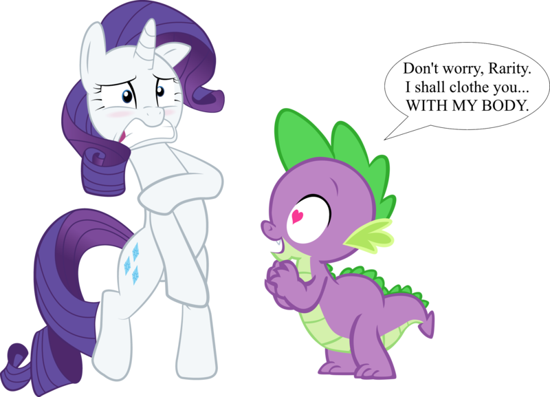 Size: 2169x1564 | Tagged: suggestive, artist:hoodie-stalker, artist:memnoch, derpibooru import, edit, vector edit, rarity, spike, dragon, pony, unicorn, make new friends but keep discord, bipedal, blushing, covering, covering crotch, duo, duo male and female, embarrassed, female, g4, heart, heart eyes, horn, image, male, naked rarity, png, shipping, simple background, sparity, straight, transparent background, vector, we don't normally wear clothes, wingding eyes