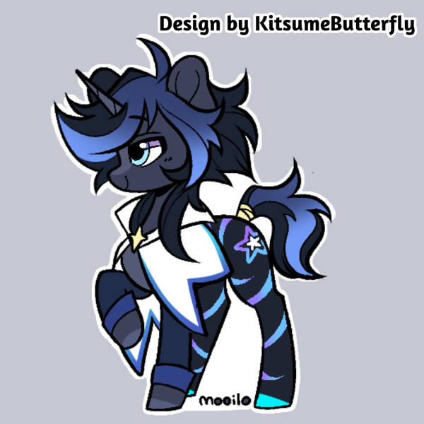 Size: 1000x1000 | Tagged: safe, artist:tresmariasarts, derpibooru import, oc, oc:onyx star, unofficial characters only, bat pony, bat pony unicorn, hybrid, pony, unicorn, bat eyes, bat pony oc, bat wings, cloak, clothes, colored hooves, colorful, fangs, gradient mane, gradient tail, heterochromia, horn, hybrid oc, image, leg stripes, male, png, simple background, smiling, solo, stallion, stars, stripes, tail, white background, wings