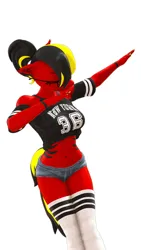 Size: 2160x3840 | Tagged: safe, artist:runic_the_wolf, ponerpics import, oc, unofficial characters only, 3d, breasts, clothes, dab, female, glasses, image, jpeg, socks