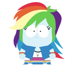Size: 1175x1135 | Tagged: safe, derpibooru import, rainbow dash, human, equestria girls, female, g4, image, png, solo, south park, style emulation