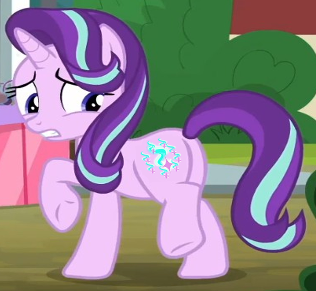 Size: 749x691 | Tagged: safe, derpibooru import, edit, edited screencap, editor:incredibubbleirishguy, screencap, starlight glimmer, the parent map, booty call, butt, cropped, cute, glimmer glutes, glimmerbetes, glowing cutie mark, image, png