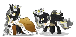 Size: 3536x1753 | Tagged: safe, artist:dixieadopts, derpibooru import, oc, oc:sol, alicorn, pony, crown, female, image, jewelry, mare, png, regalia, simple background, solo, transparent background