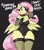 Size: 3000x3387 | Tagged: suggestive, artist:flutterthrash, derpibooru import, fluttershy, anthro, pegasus, arm behind head, big breasts, black background, blush lines, blushing, breasts, busty fluttershy, choker, cleavage, clothes, dialogue, embarrassed, female, fishnet clothing, fishnets, fluttergoth, g4, gloves, high res, image, long gloves, png, simple background, socks, solo, solo female, spiked choker, stockings, thigh gap, thigh highs, thighs, thunder thighs, underass, wide hips