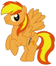 Size: 676x796 | Tagged: safe, artist:noi kincade, derpibooru import, oc, oc:firey ratchet, unofficial characters only, pegasus, pony, image, male, pegasus oc, png, simple background, stallion, transparent background, wings