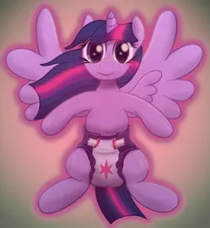 Size: 3323x3600 | Tagged: safe, artist:sweetielover, derpibooru import, twilight sparkle, twilight sparkle (alicorn), alicorn, pony, aura, colorful, diaper, diaper fetish, female, fetish, floating, flying, g4, high res, image, magic, png, simple background, solo, spread wings, wings
