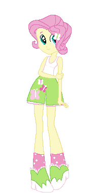 Size: 193x379 | Tagged: safe, derpibooru import, fluttershy, human, equestria girls, butterfly hairpin, butterscotch, clothes, cute, equestria guys, eyeshadow, g4, image, makeup, male, pants, png, rule 63, shirt, shoes, socks, solo