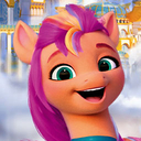 Size: 128x128 | Tagged: safe, derpibooru import, official, sunny starscout, earth pony, g5, game, icon, image, jpeg, looking at you, my little pony: a zephyr heights mystery, shortcut, smiling, smiling at you, video game