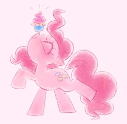 Size: 982x962 | Tagged: safe, artist:shgrcube, derpibooru import, pinkie pie, earth pony, cupcake, female, food, g4, image, png, solo